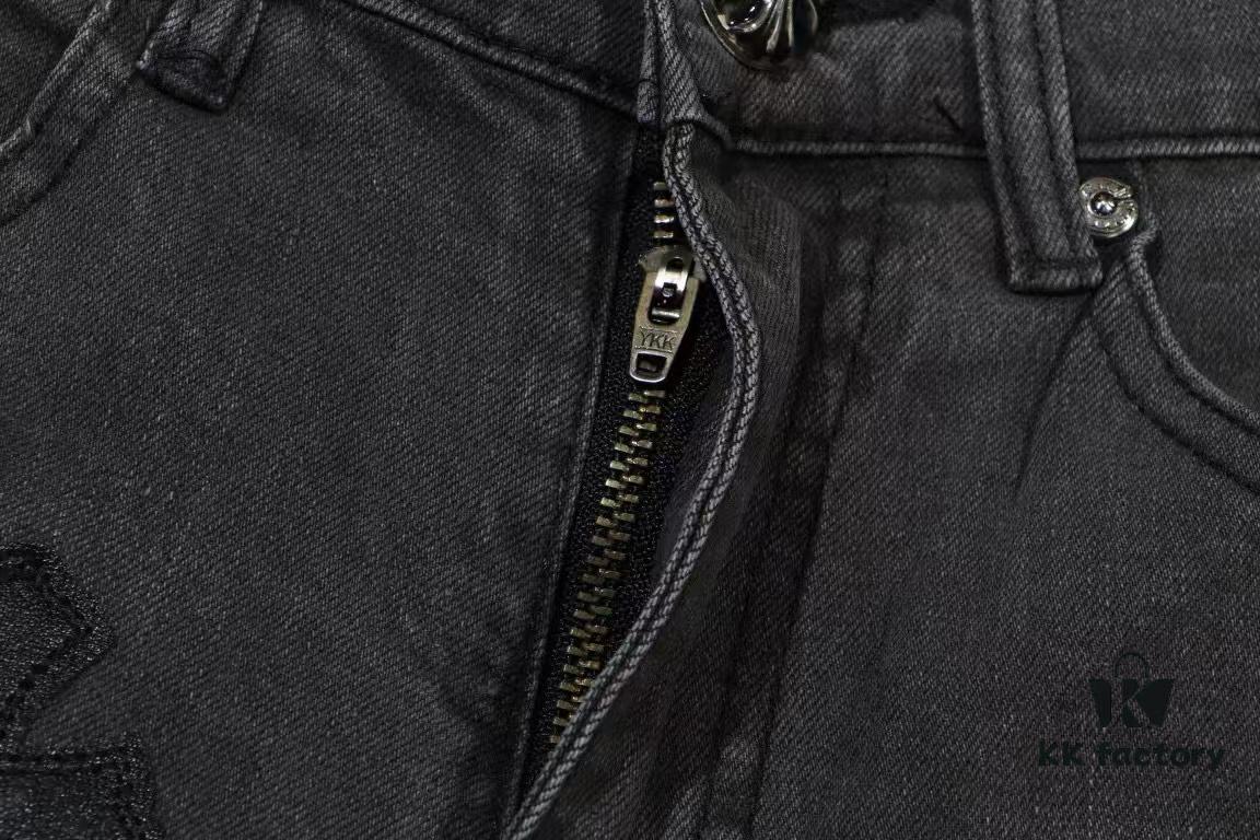 Chrome Hearts｜Chrome Hearts 24SS VIP Custom Black and White Patch Denim Pants