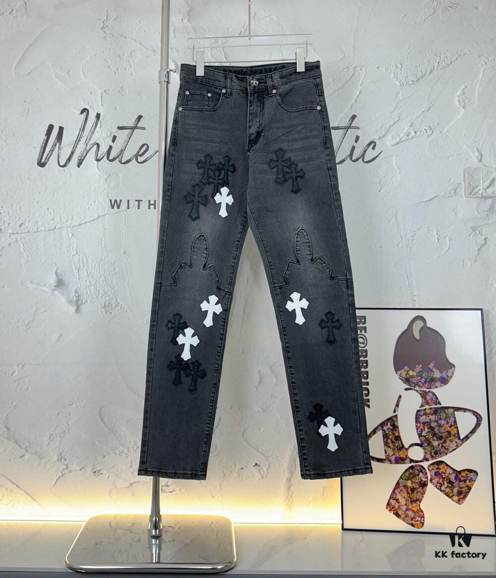 Chrome Hearts｜Chrome Hearts 24SS VIP Custom Black and White Patch Denim Jeans