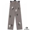 Chrome Hearts Matty Boy Sex Records Patchwork Leather Cross Jeans
