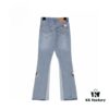 Chrome Heart | KL008 Crocodile Heart Heavy Craft Maraming Horsehair Patchwork Flared Denim Jeans