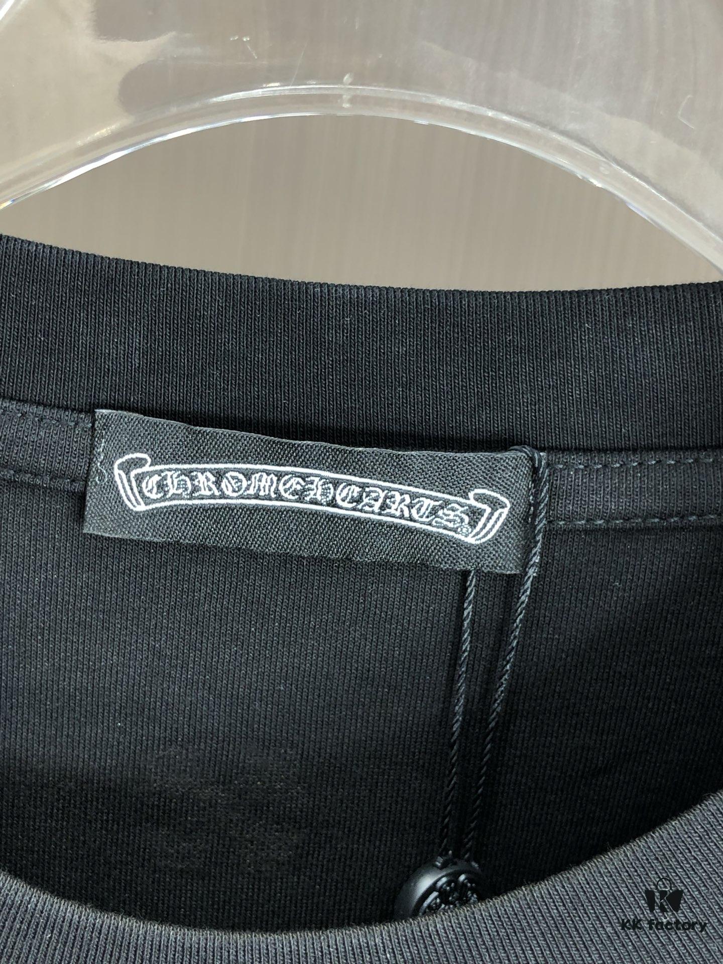 Kelo 2025 Spring Summer New Arrival Round Neck Short Sleeve T-Shirt with Laser Burnout Pattern and Full Rhinestones, 320g Heavyweight Double-Yarn Combed Cotton Fabric, Slightly Loose Unisex Fit