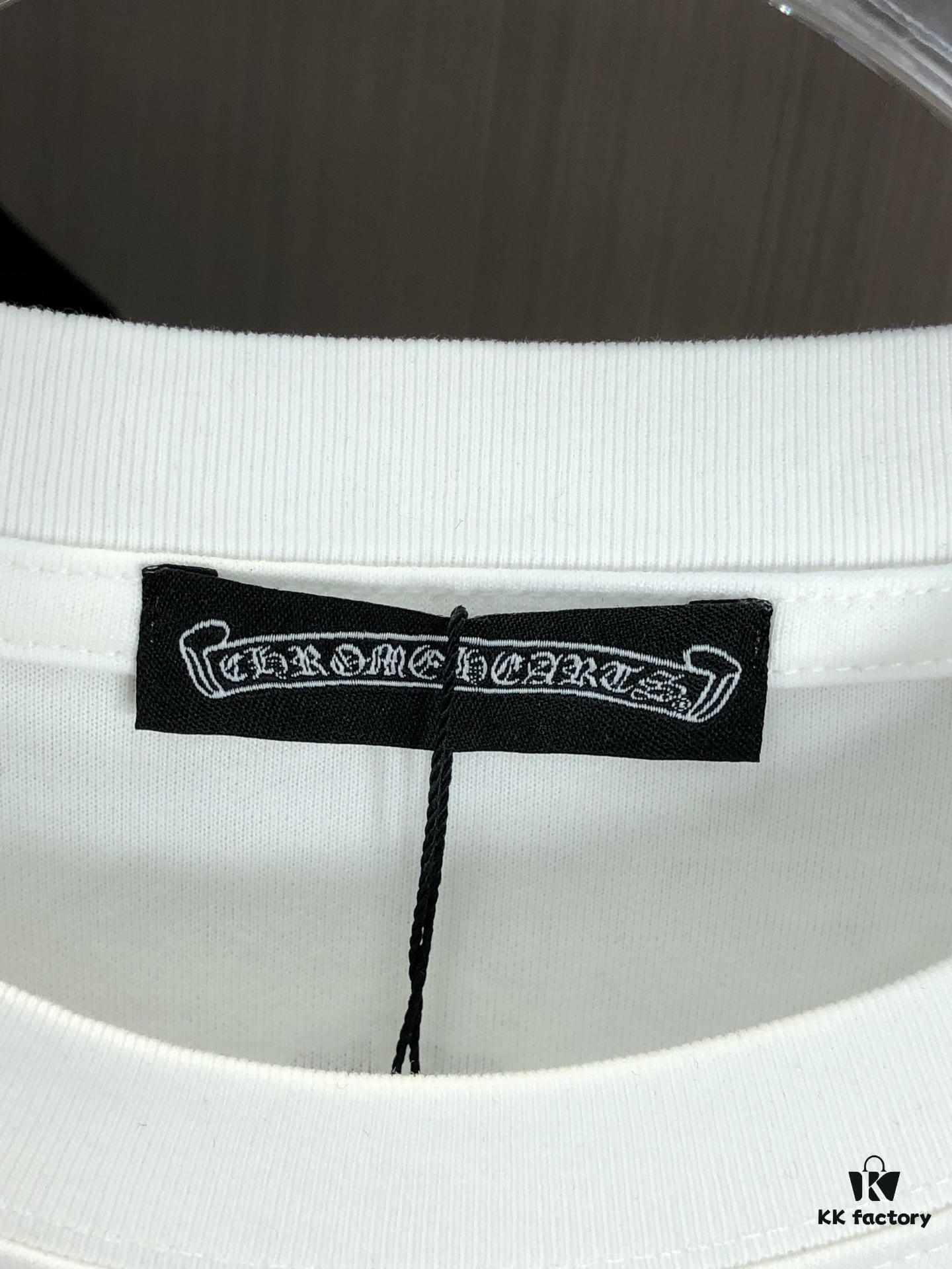 Kelo 2025 Spring Summer New Arrival Round Neck Short Sleeve T-Shirt with Laser Burnout Pattern and Full Rhinestones, 320g Heavyweight Double-Yarn Combed Cotton Fabric, Slightly Loose Unisex Fit