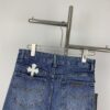 New Chrome Hearts Leather-Patched Denim Jeans Unisex