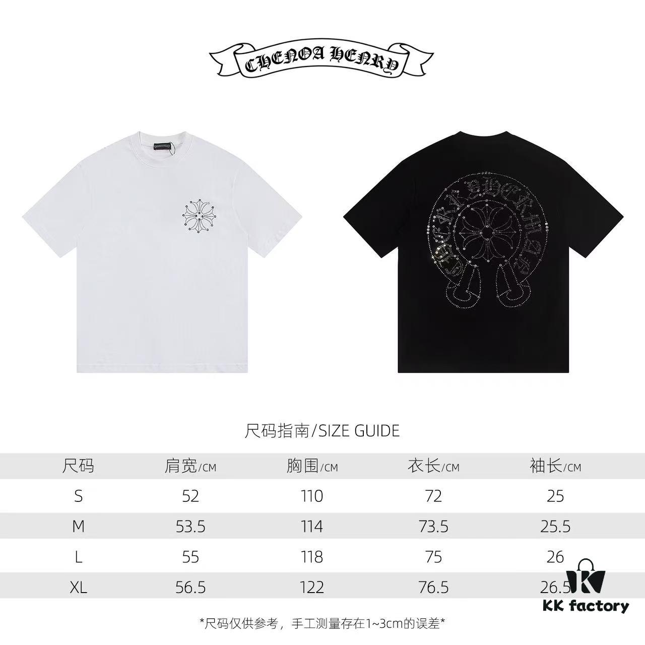 2025 New Croxx Heart Metal Rhinestone Embellished Short Sleeve T-Shirt