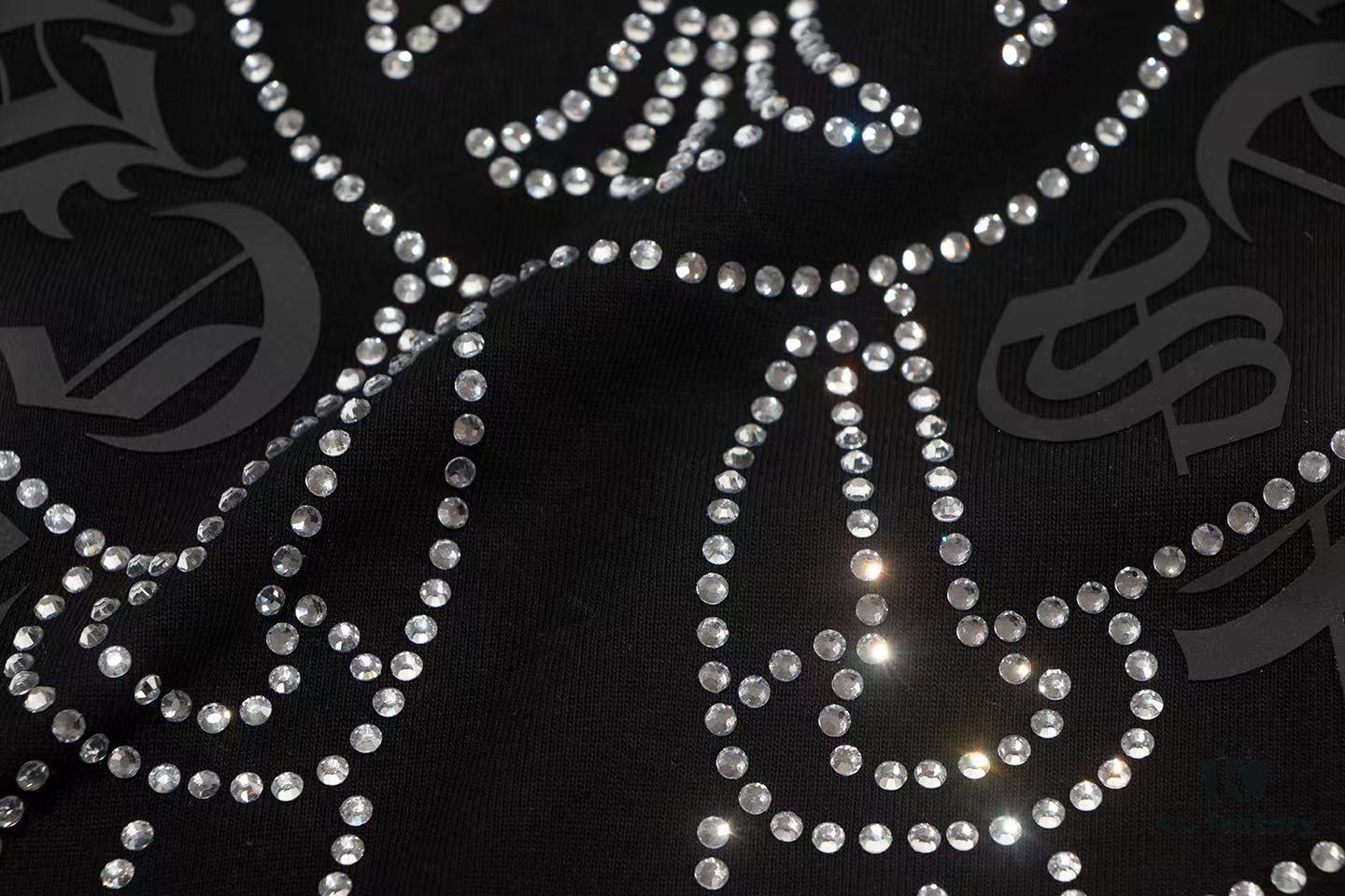 2025 New Croxx Rhinestone Embellished Short Sleeve T-Shirt