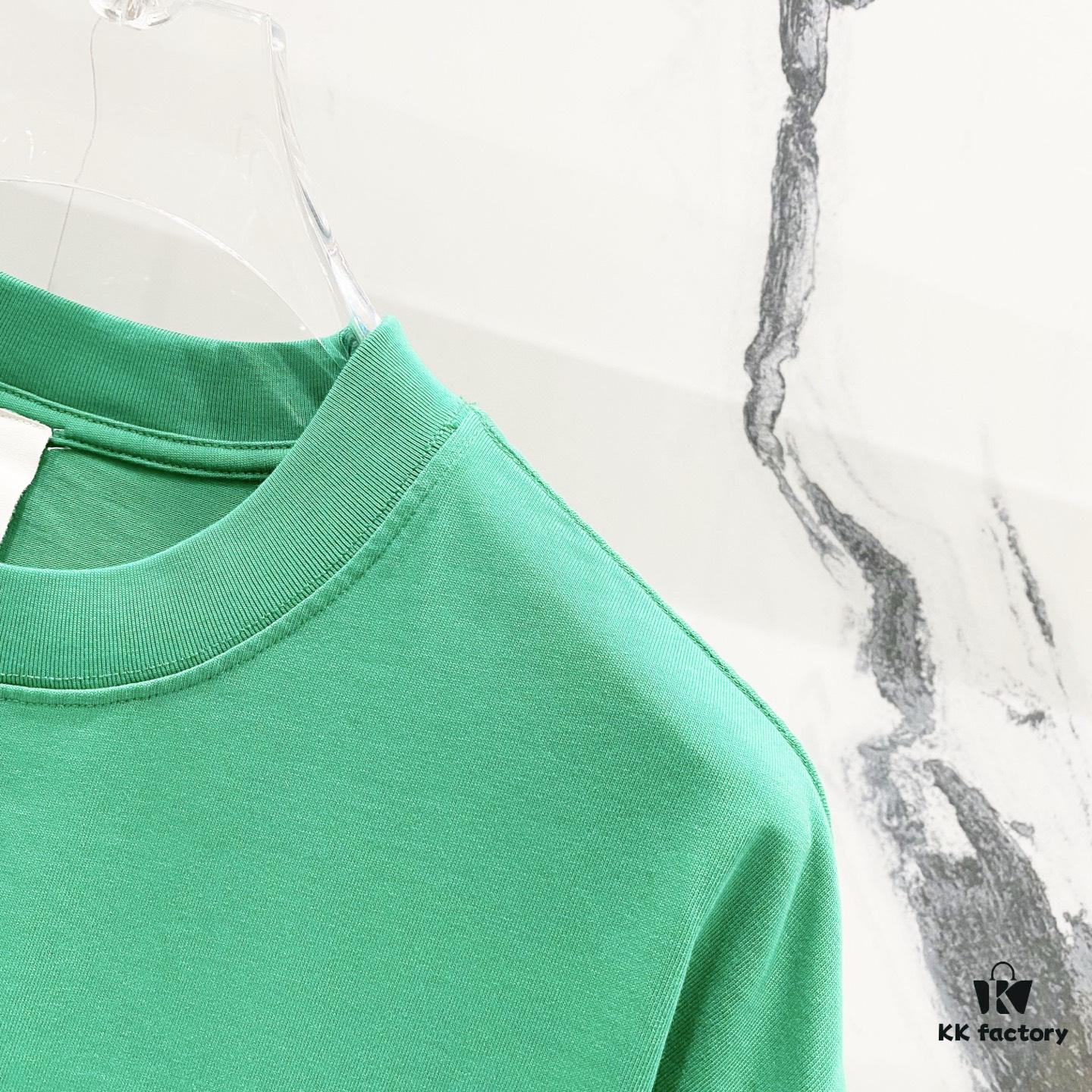 Chrome Hearts 320g Washed Short Sleeve T-Shirt with Rainbow Embroidered Cross Sanskrit Logo