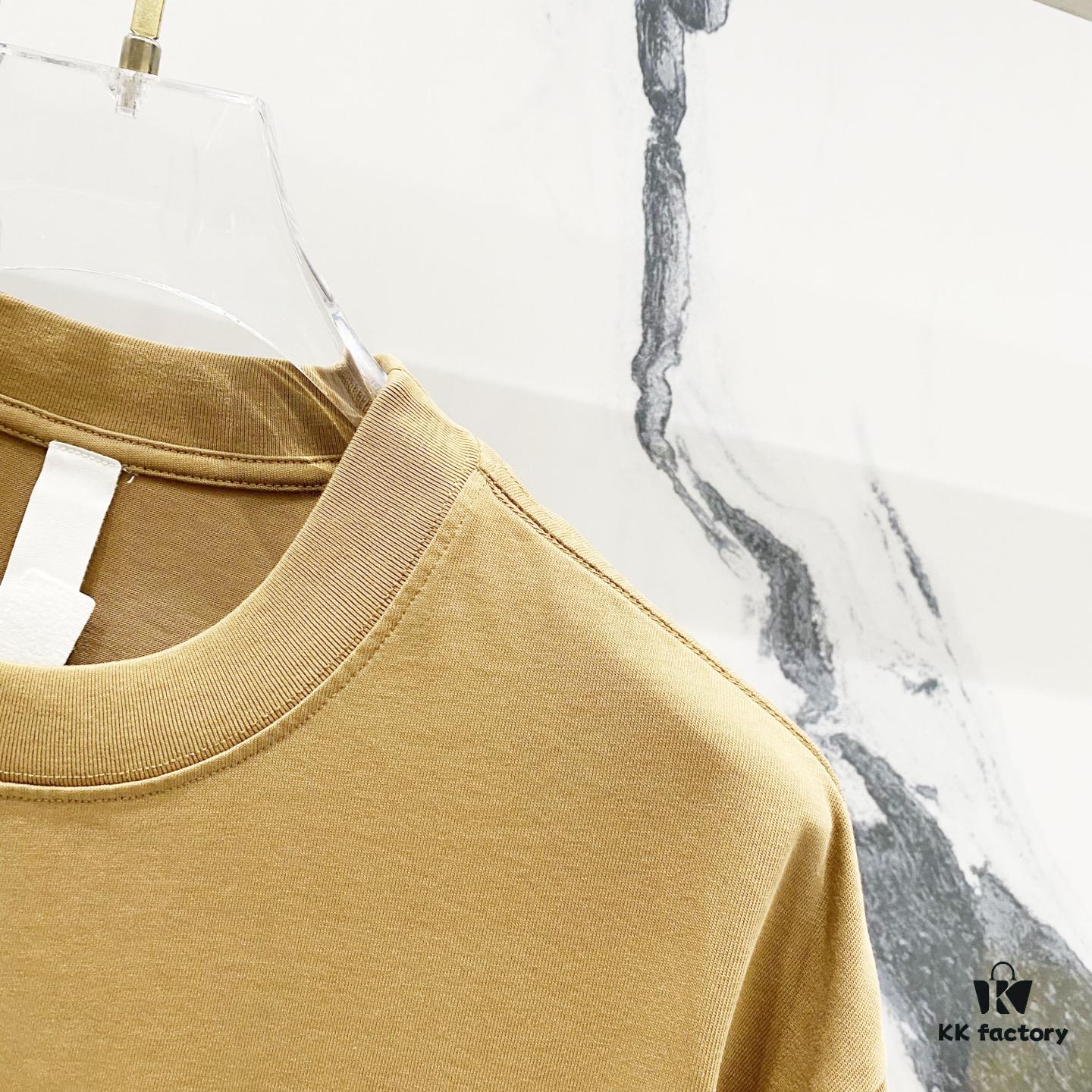 Chrome Hearts 320g Washed Short Sleeve T-Shirt with Leather Sanskrit Mantra and Colorful Cross Logo Front and Back