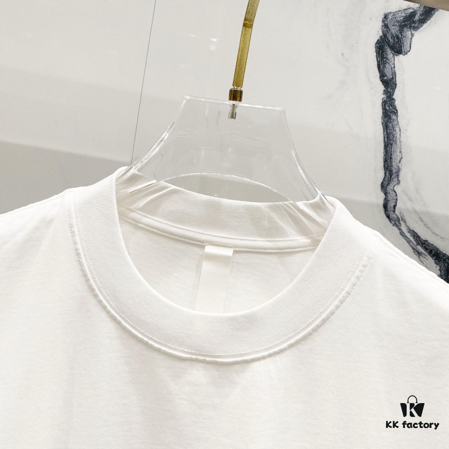 Chrome Hearts 320g Washed Short Sleeve T-Shirt with Leather Sanskrit Colorful Cross Logo Front and Back