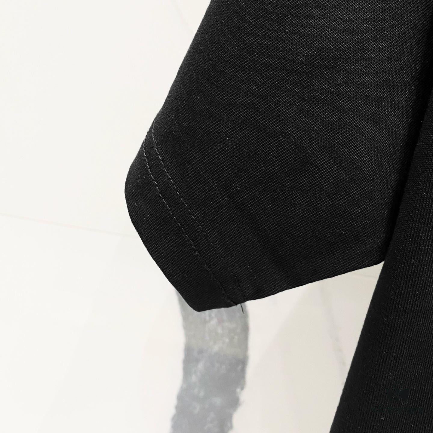 Chrome Hearts 320g Washed Cotton Short Sleeve T-Shirt with Leather Front and Back Sanskrit Mantra Colorful Cross Logo