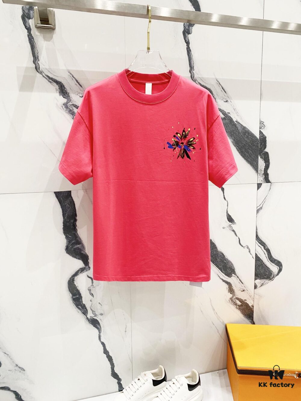 Chrome Hearts 320g Washed Short Sleeve T-Shirt with Graffiti Cross, Sanskrit Logo and Front Back Print Design