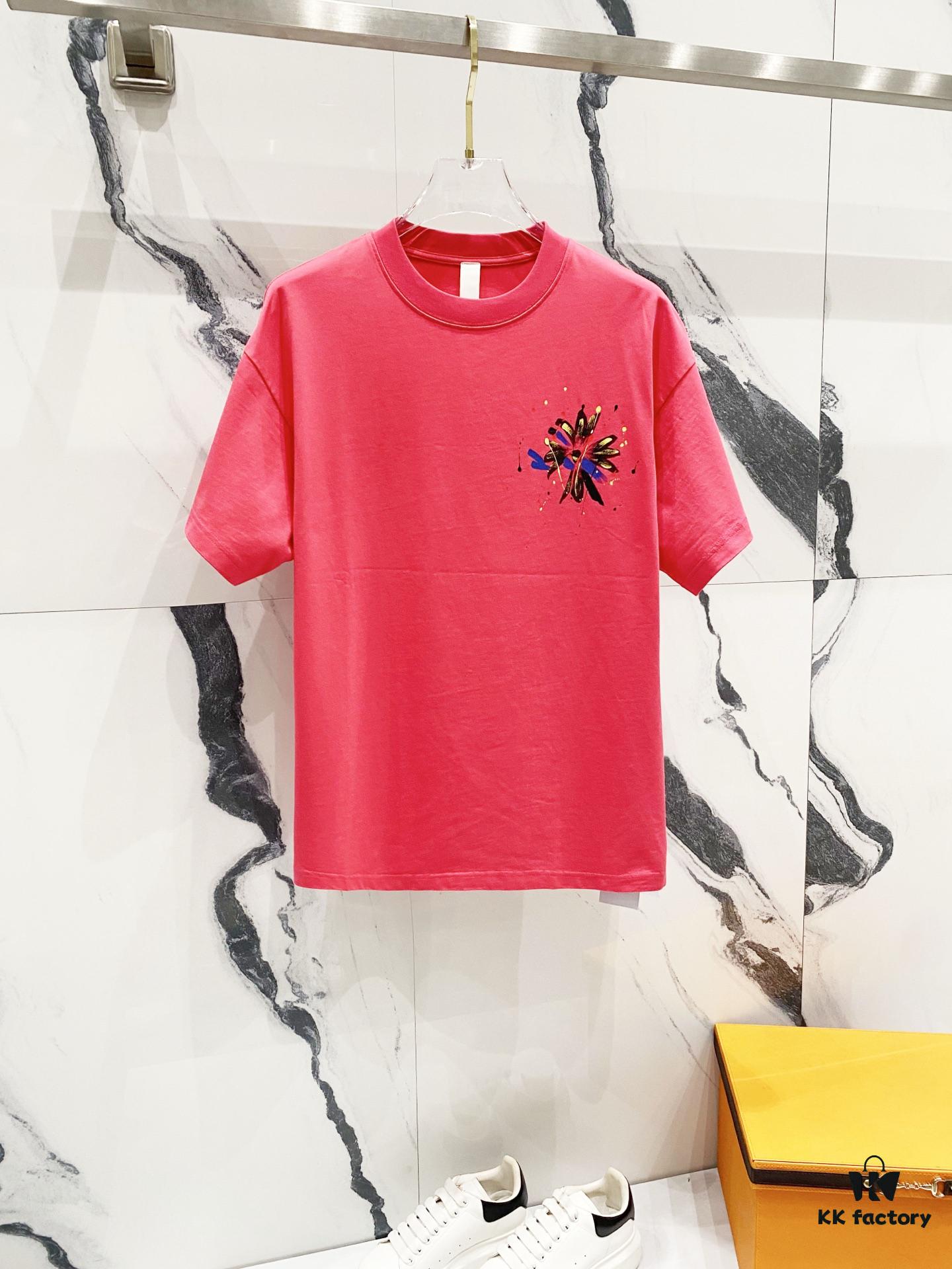 Chrome Hearts 320g Washed Short Sleeve T-Shirt with Graffiti Cross, Sanskrit Logo and Front Back Print Design
