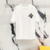 Chrome Hearts 320g Washed Short Sleeve T-Shirt with Graffiti Cross Sanskrit Logo Front and Back Print