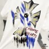 Chrome Hearts 320g Washed Short Sleeve T-Shirt with Graffiti Cross Sanskrit Logo Front and Back Print