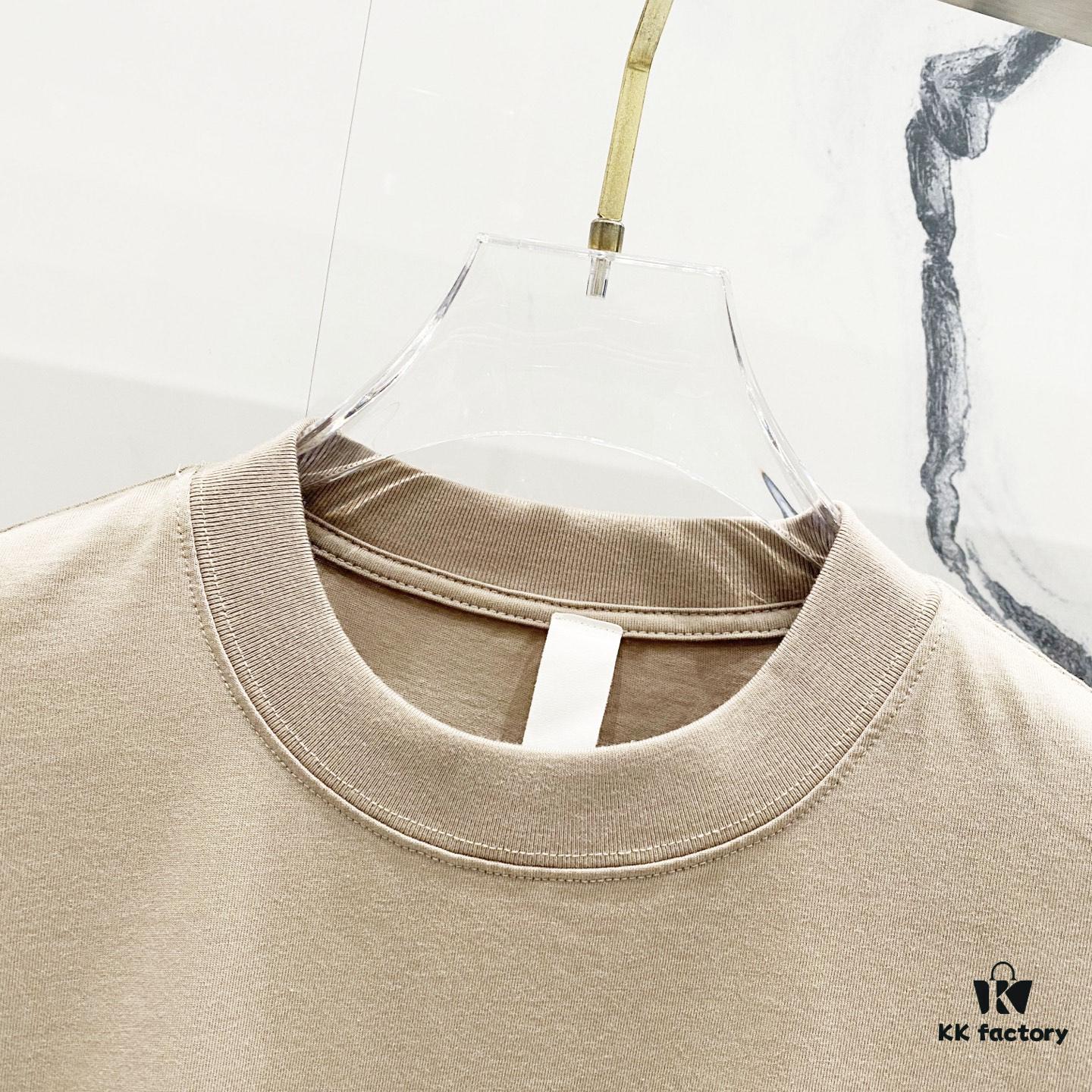 Chrome Hearts 320g Washed Short Sleeve T-Shirt with Embroidered Logo, Leather Patch and Cross Design