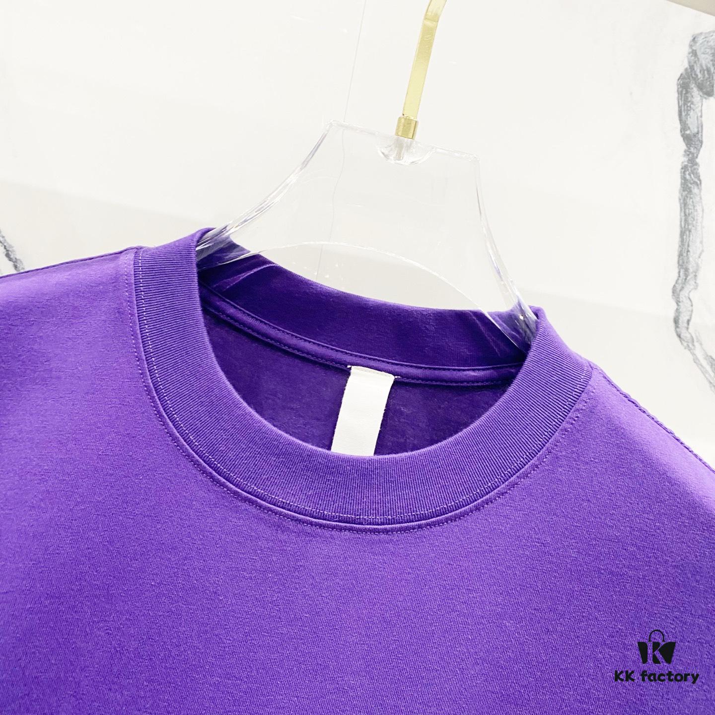 Chrome Hearts 320g Washed Cotton Short Sleeve T-Shirt with Embroidered Logo, Leather Patch and Cross Design