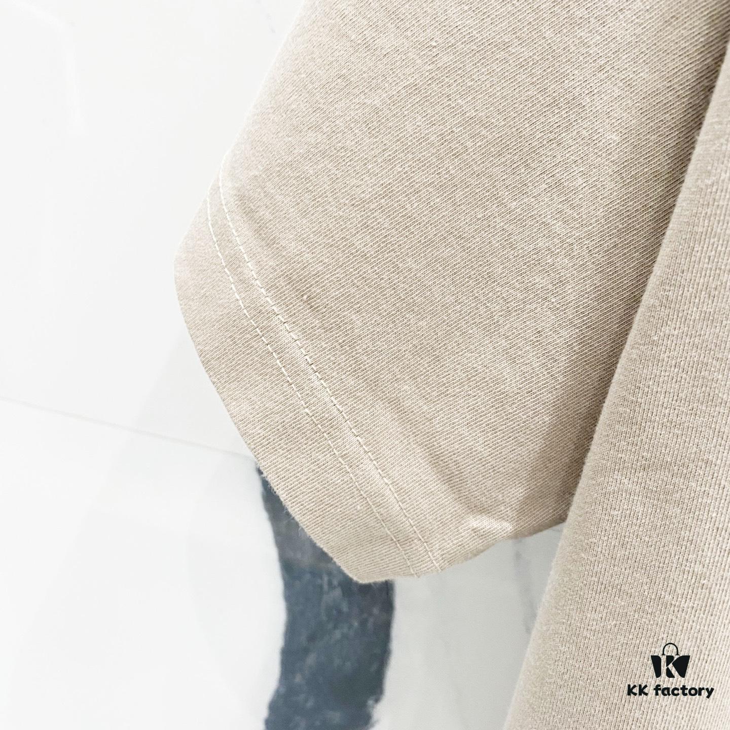 Chrome Hearts 320g Washed Short Sleeve T-Shirt with Sanskrit Logo and Cross Embroidery