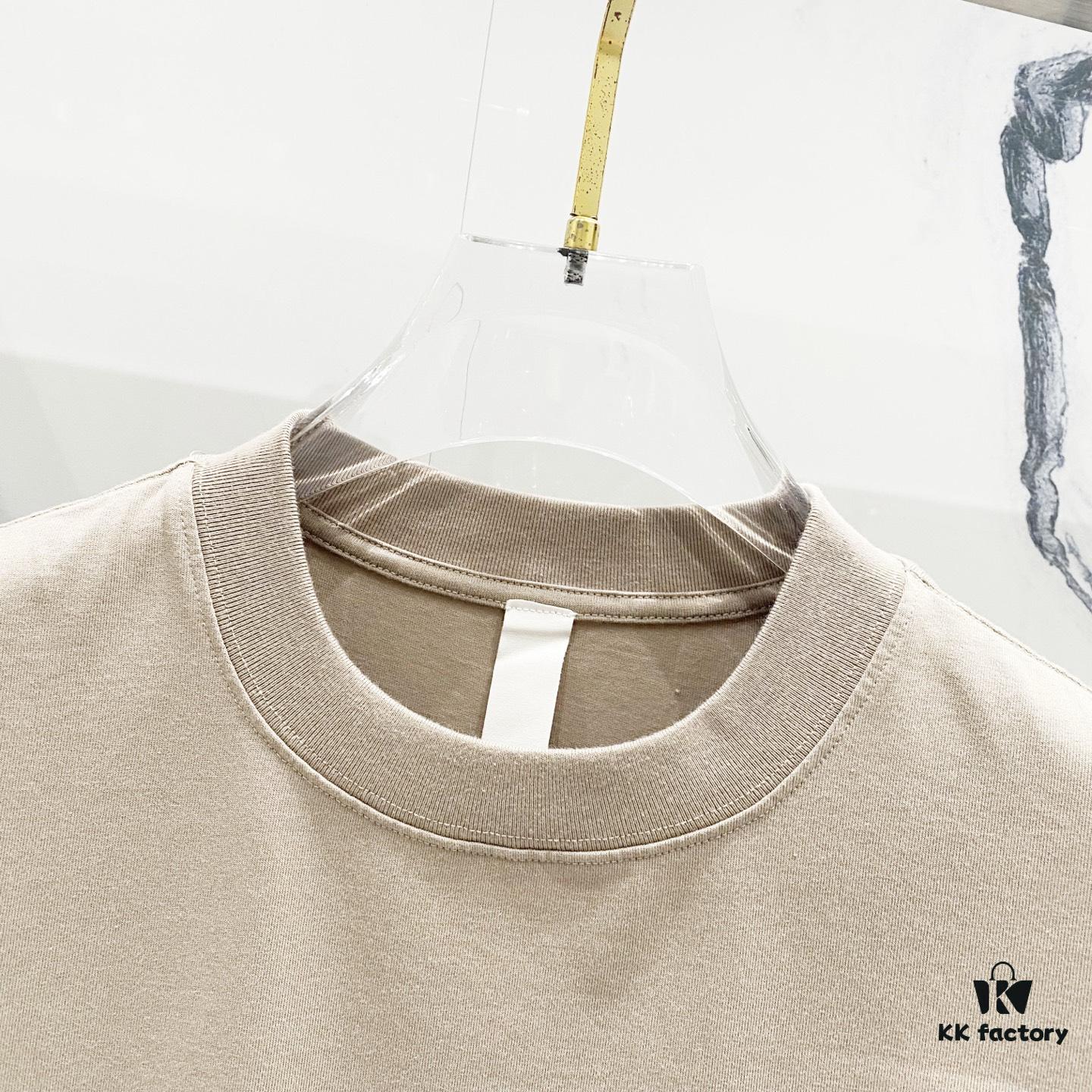 Chrome Hearts 320g Washed Short Sleeve T-Shirt with Sanskrit Logo and Cross Embroidery