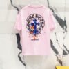 Chrome Hearts 320g Washed Cotton Short Sleeve T-Shirt with Sanskrit Logo and Cross Embroidery