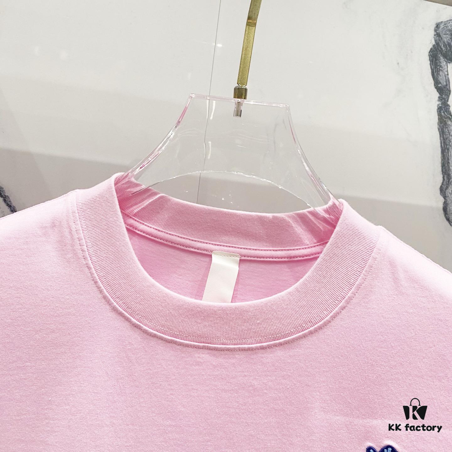 Chrome Hearts 320g Washed Cotton Short Sleeve T-Shirt with Sanskrit Logo and Cross Embroidery