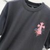 Chrome Hearts 320g Washed Short Sleeve T-Shirt with Sanskrit Logo and Cross Embroidery