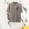 Chrome Hearts 320g Washed Short Sleeve T-Shirt with Front and Back Colorful Cross Sanskrit Logo Print