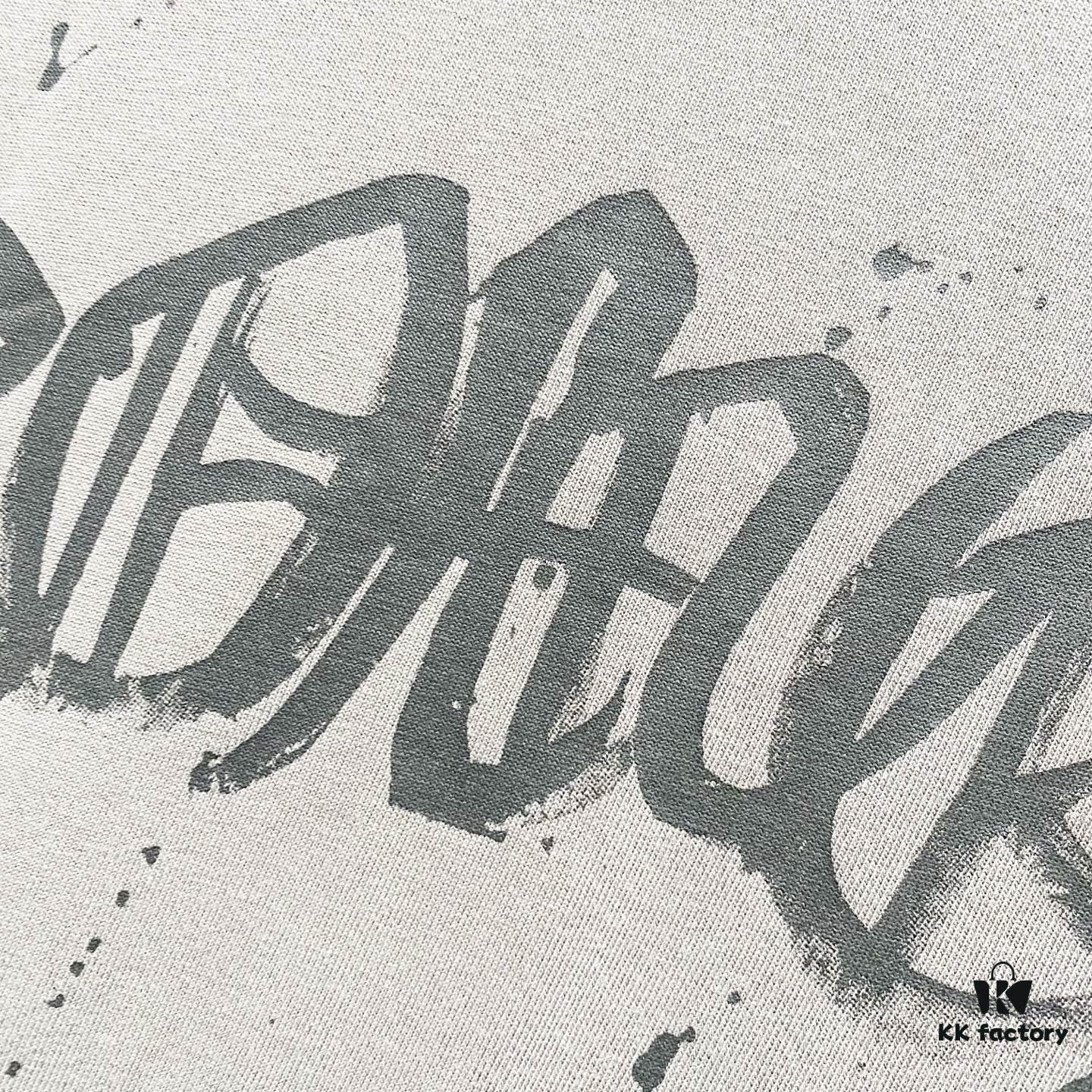 Chrome Hearts 320g Washed Short Sleeve T-Shirt with Front and Back Colorful Cross Sanskrit Logo Print