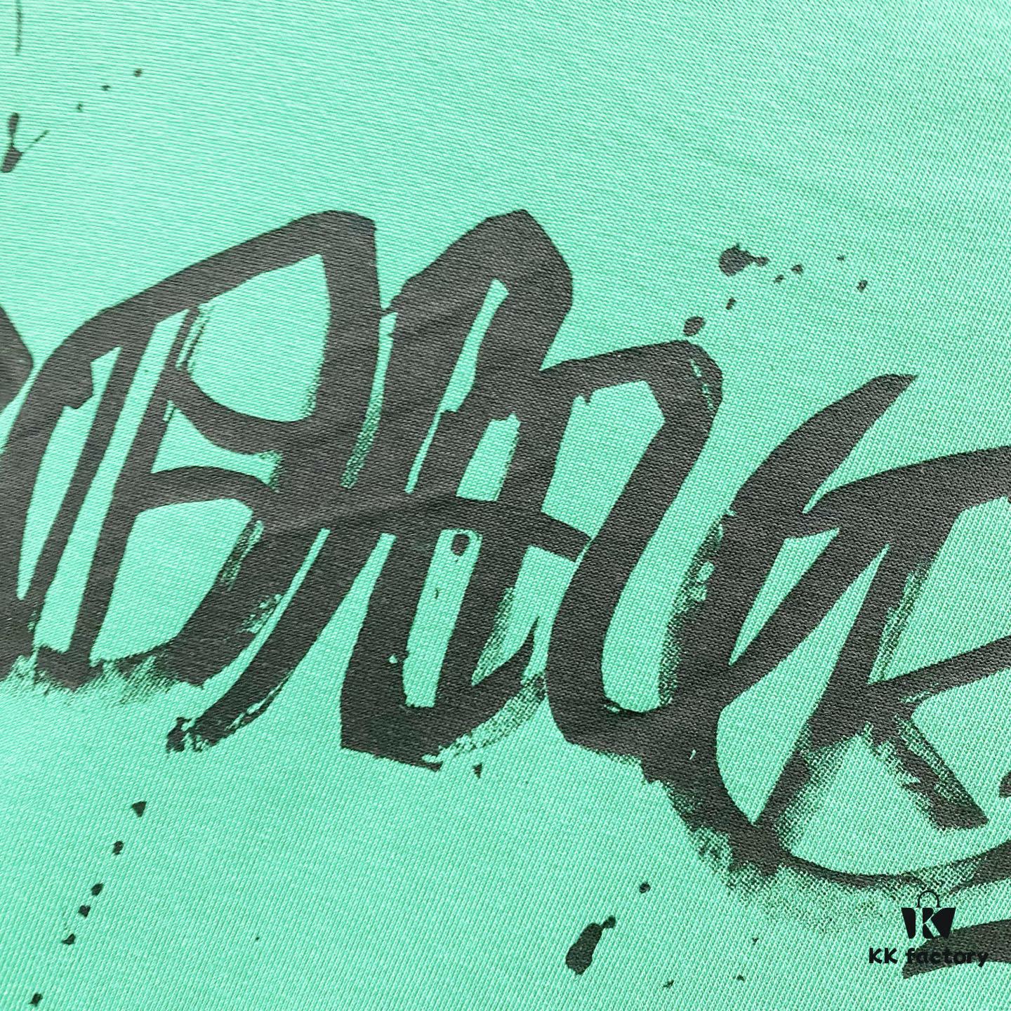 Chrome Hearts 320g Washed Short Sleeve T-Shirt with Front and Back Colorful Cross Sanskrit Logo Print