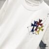 Chrome Hearts 320g Washed Short Sleeve T-Shirt with Front and Back Colorful Cross Sanskrit Logo Print