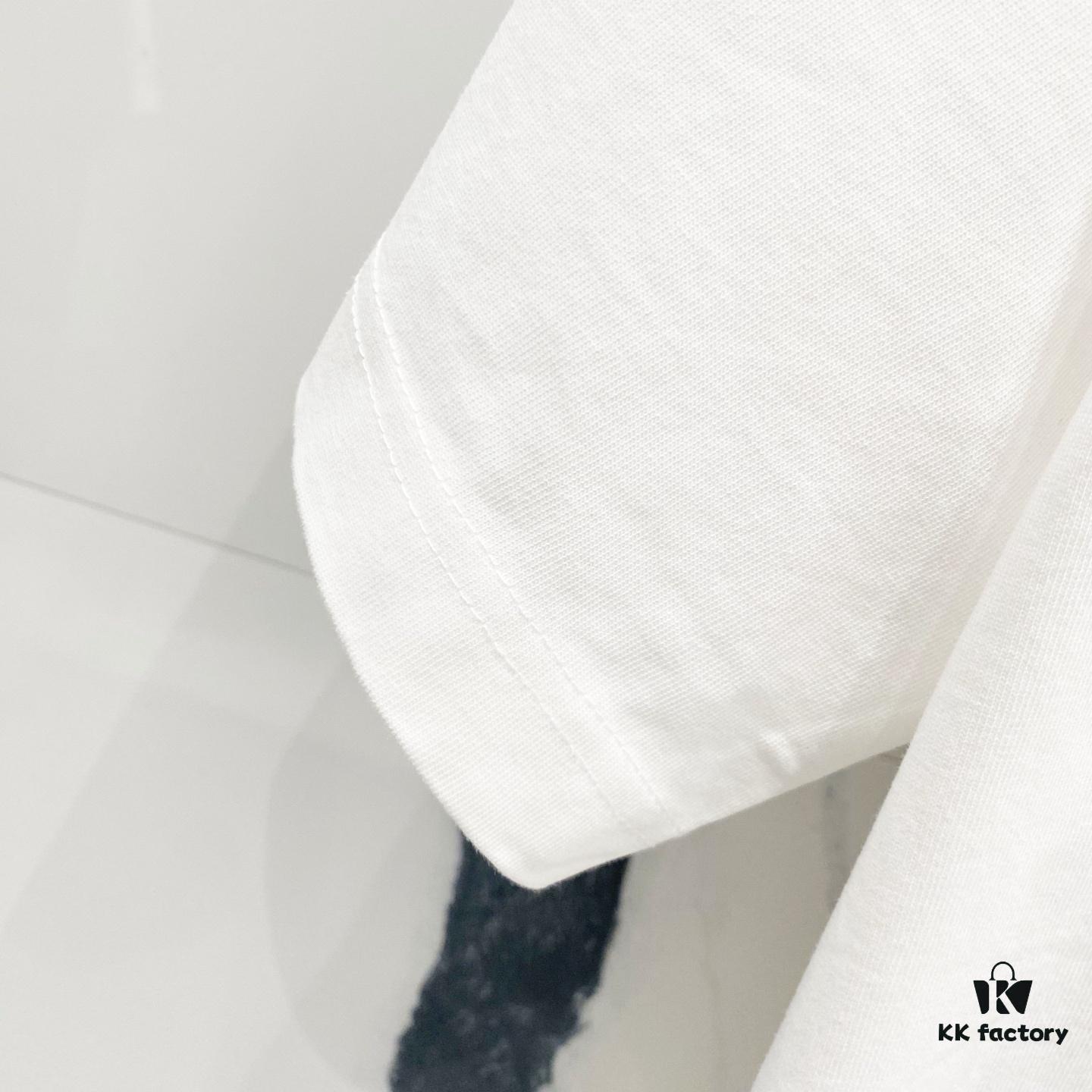 Chrome Hearts 320g Washed Short Sleeve T-Shirt with Front and Back Colorful Cross Sanskrit Logo Print