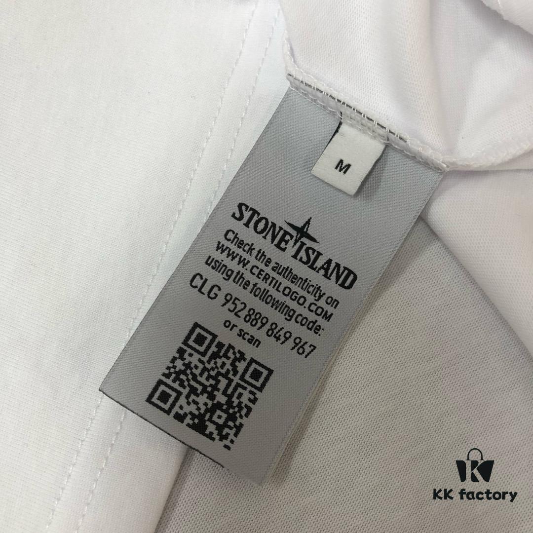 A⭐️Stone Island Latest Couple Round Neck Short-Sleeve T-Shirt - High-Quality Fashionable and Comfortable Unisex Tee with Custom Compass Embroidered Logo