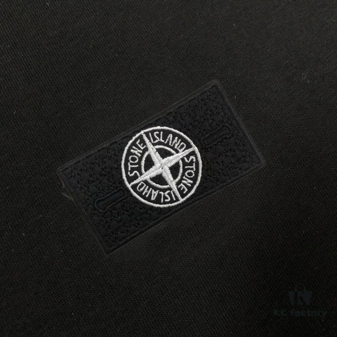 A⭐️Stone Island Latest Couple Round-Neck Short-Sleeve T-Shirt, High-Quality Fashion Unisex Tee with Custom Compass Embroidered Logo, Premium Imported Fabric, Breathable and Comfortable