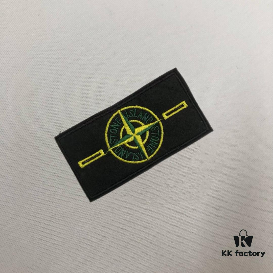 A⭐️Stone Island Latest Couple Round Neck Short-Sleeve T-Shirt - High-Quality Fashionable and Comfortable Unisex Tee with Custom Compass Embroidered Logo