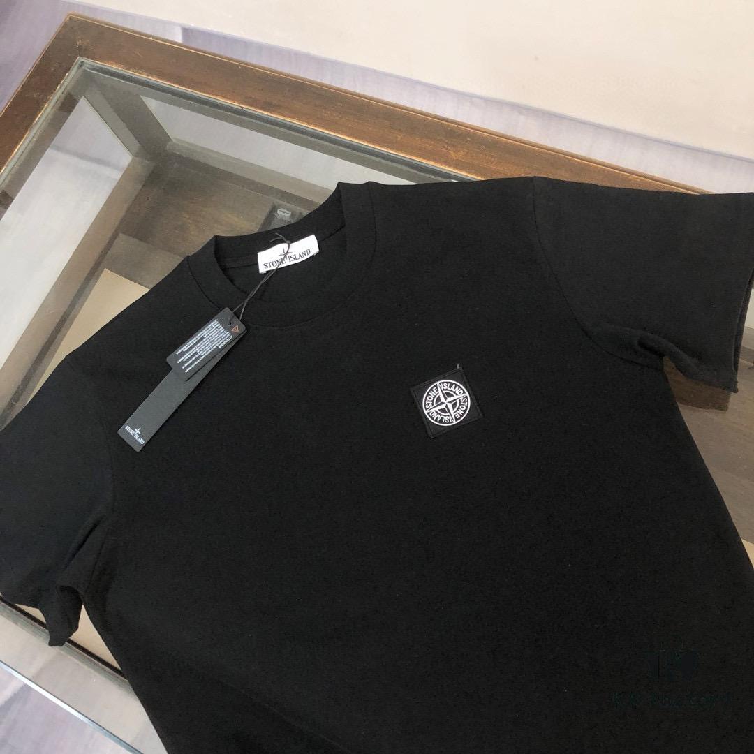A⭐️Stone Island Latest Couple Round-Neck Short-Sleeve T-Shirt, High-Quality Fashionable and Comfortable Unisex Tee with Custom Compass Embroidered Logo, Breathable Imported Fabric