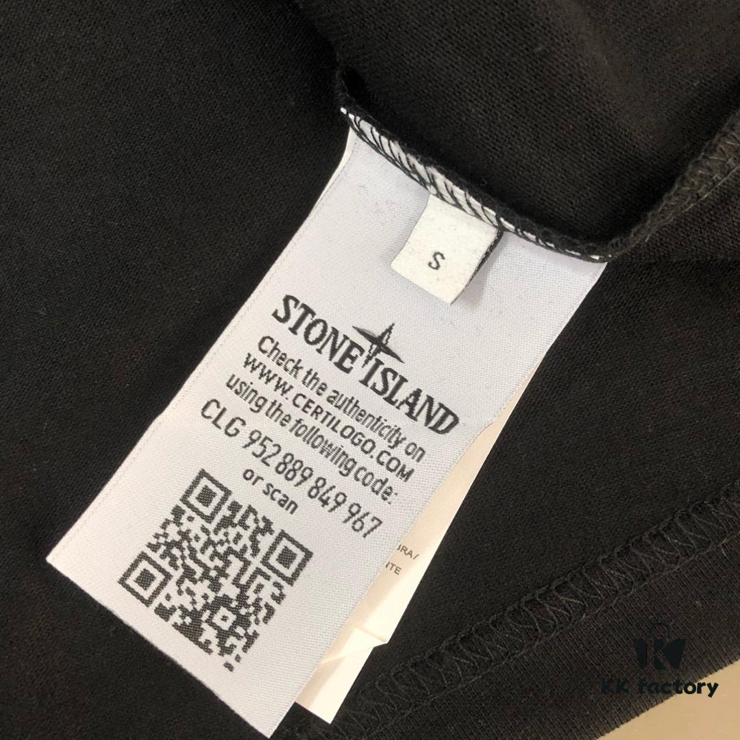 A⭐️Stone Island Latest Couple Round-Neck Short-Sleeve T-Shirt, High-Quality Fashionable and Comfortable Unisex Tee with Custom Compass Embroidered Logo, Breathable Imported Fabric