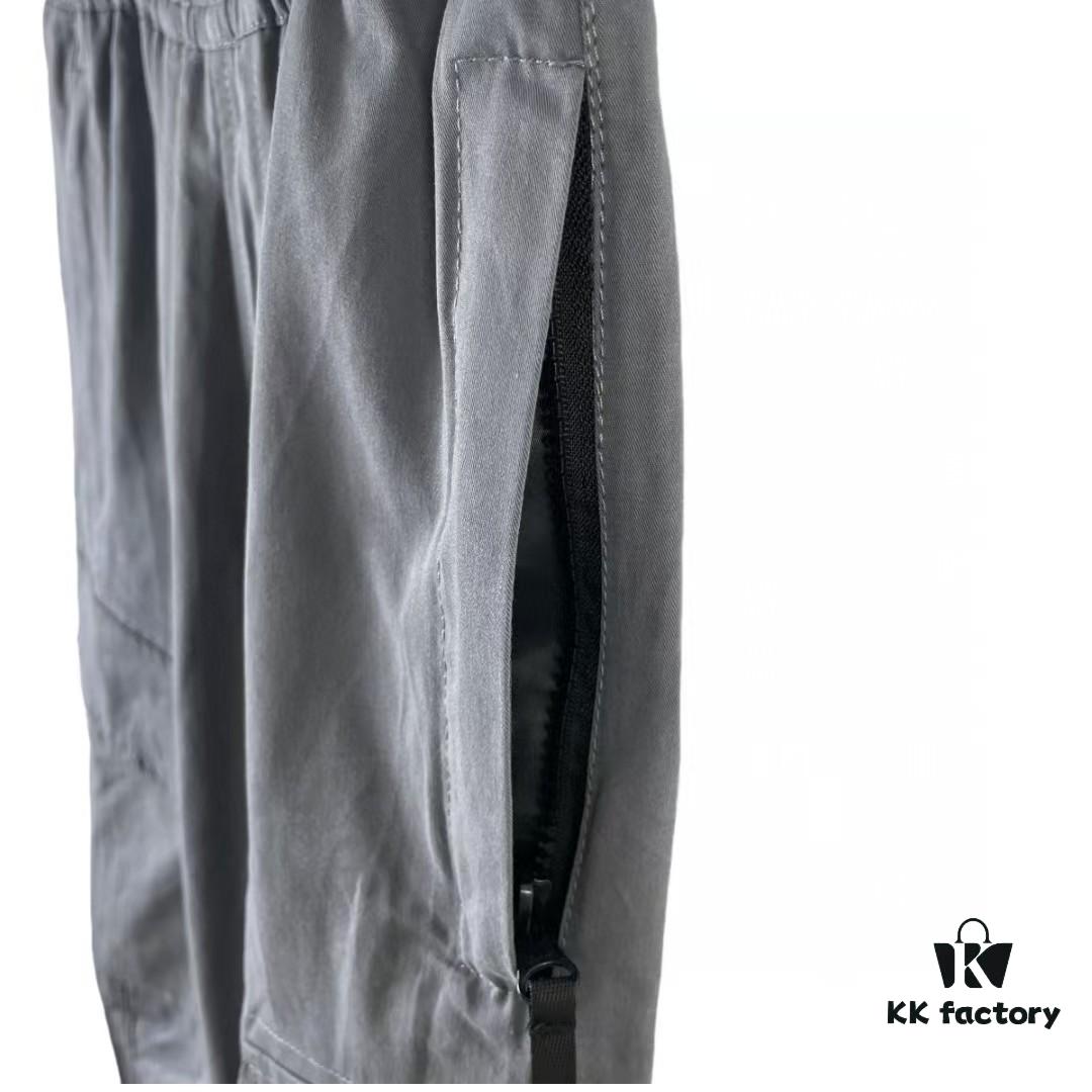 STONE ISLAND 23SS Compass Dual-Pocket Elastic Waist Cargo Pants - Lightweight Stretch Cotton Canvas with Brushed Finish