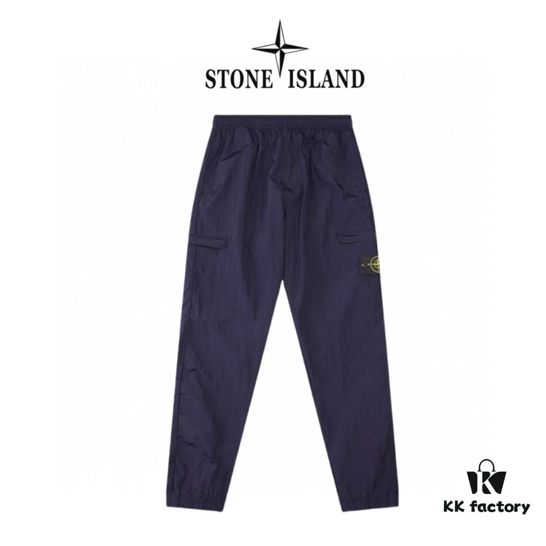 STONE ISLAND Metal Nylon Lightweight Quick-Dry Waterproof Pants Men's and Women's Tailored Jogger Trousers