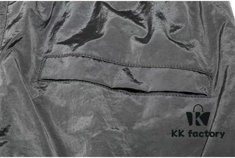 STONE ISLAND Metal Nylon Lightweight Quick-Dry Waterproof Pants Men's and Women's Tailored Jogger Trousers