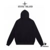 Stone Island Hooded Zip-Up Sweatshirt Jacket with Sleeve Badge