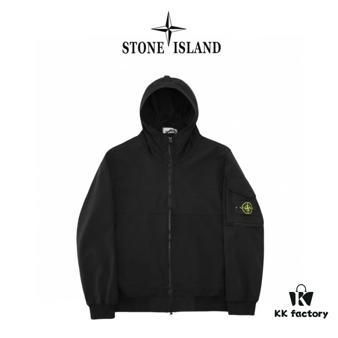 Stone Island SHELL-R Series Windproof Jacket Casual Outerwear - Heavyweight Composite Polyester Fabric, Multi-Pocket Design, Unisex Style
