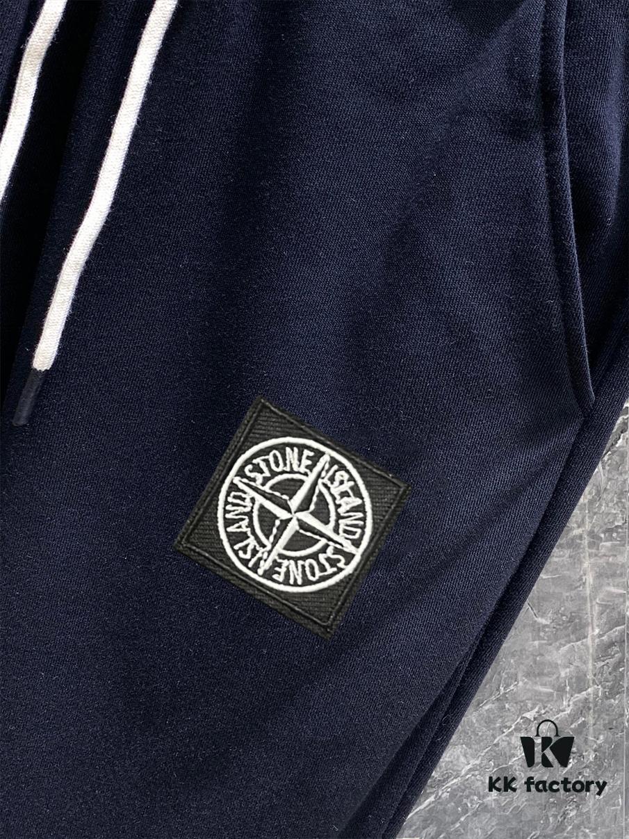 Stone Island SS Collection Slim-Fit Sport Pants with Minimalist Logo, Premium Fabric from Domestic OEM Factory