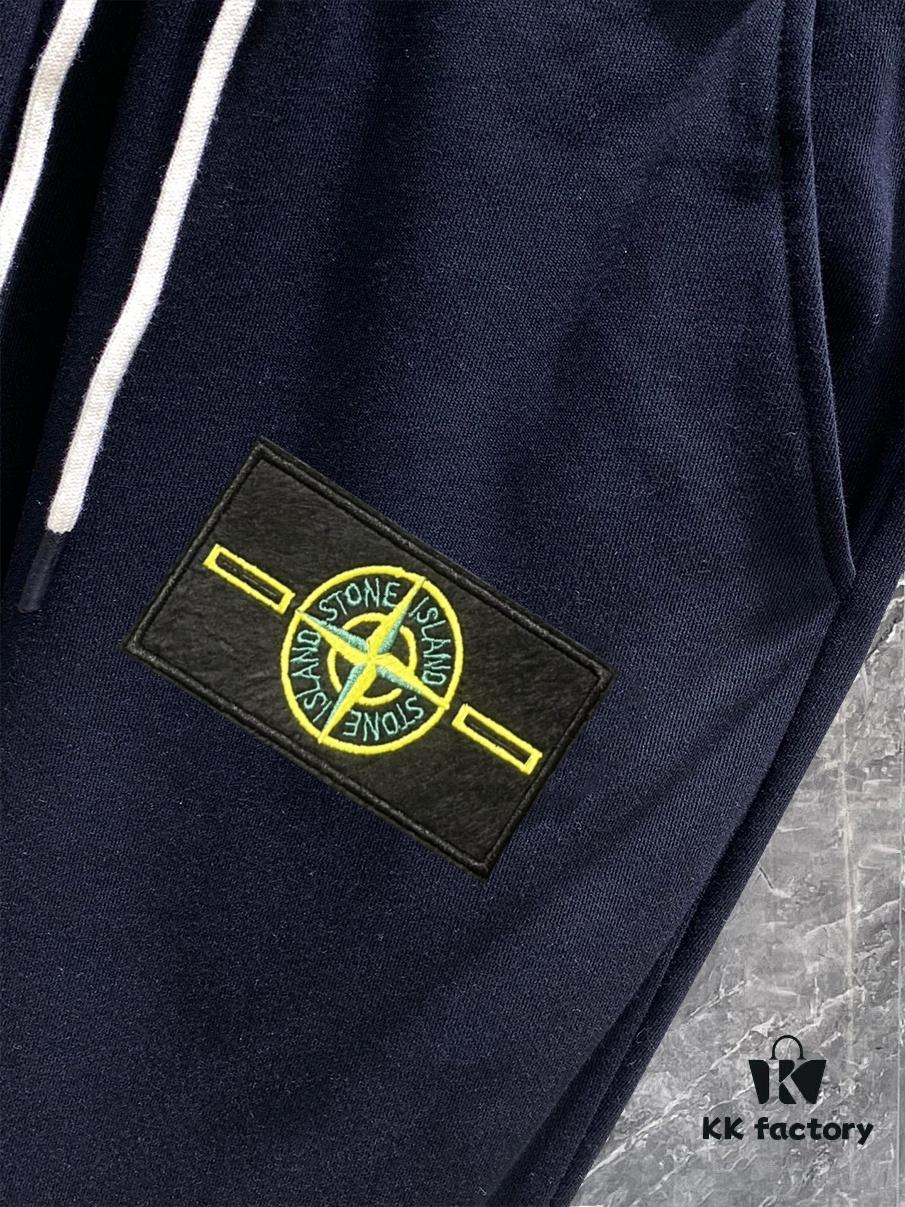 Stone Island SS Showpiece Slim-Fit Sport Pants with Minimalist Logo, Premium Fabric from Domestic OEM Factory, 360g Weight, Universally Flattering Cut