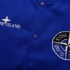 Stone Island 24FW Premium Sheep Plush and PU Leather Baseball Jacket with Embroidered Back Logo