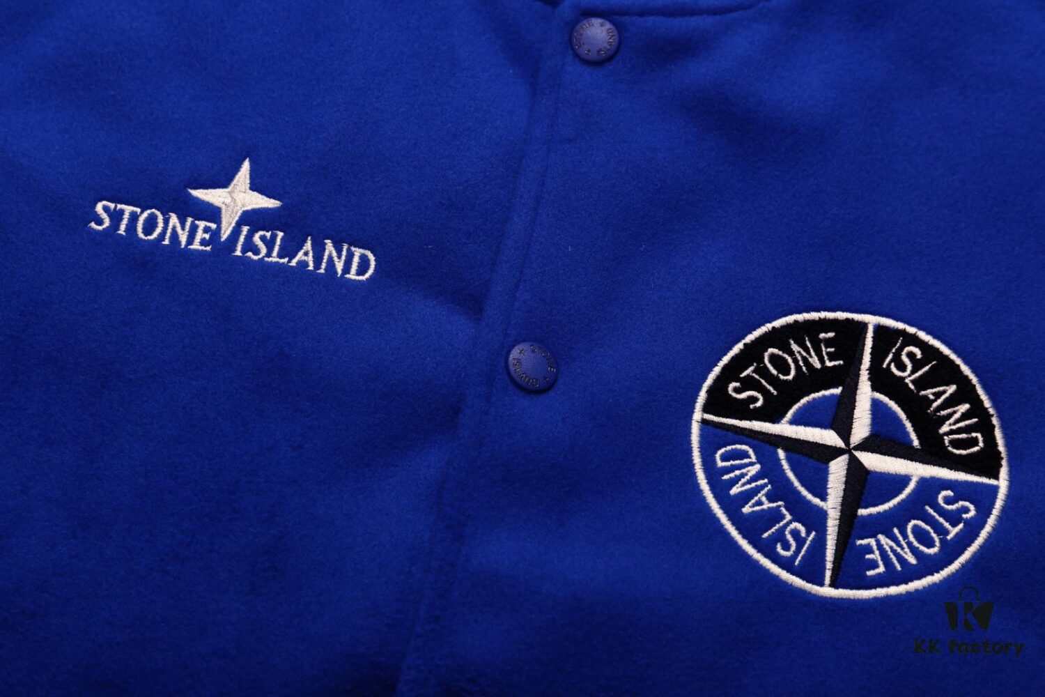 Stone Island 24FW Premium Sheep Plush and PU Leather Baseball Jacket with Embroidered Back Logo