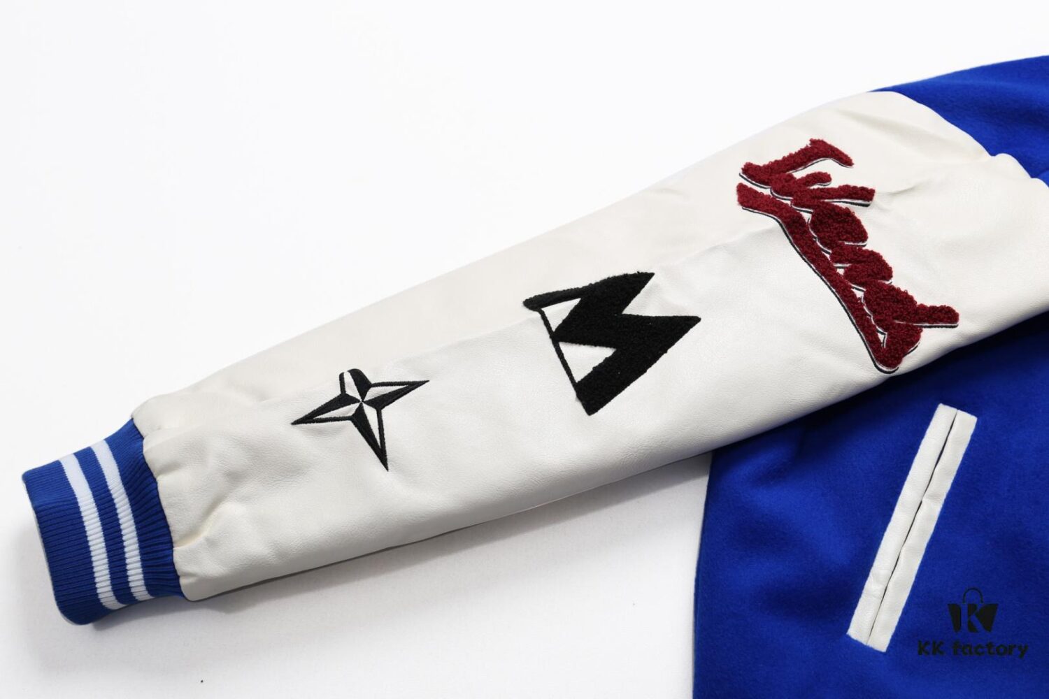 Stone Island 24FW Premium Sheep Plush and PU Leather Baseball Jacket with Embroidered Back Logo