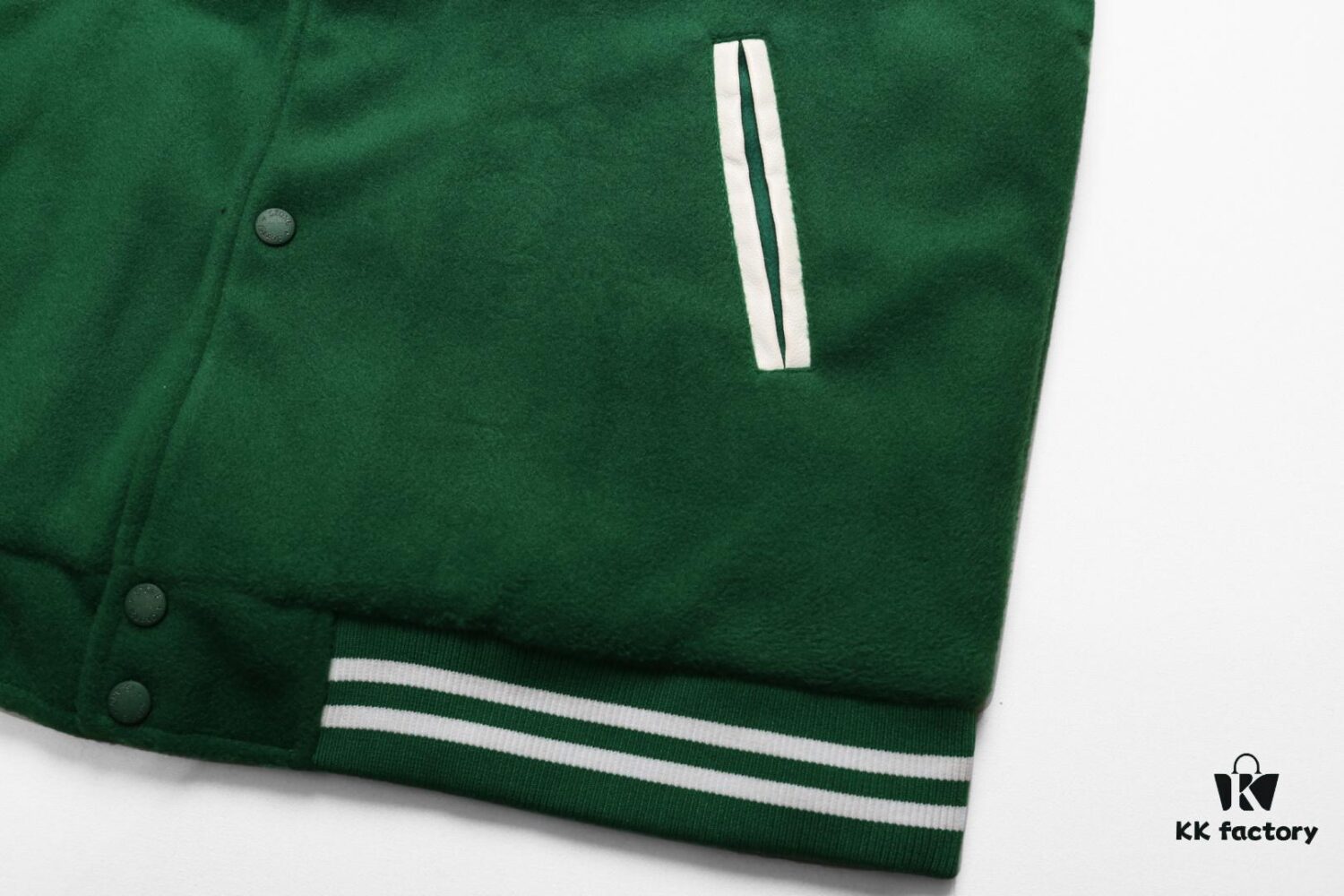 Stone Island 24FW Premium Leather-Patched Baseball Jacket with Embroidered Logo