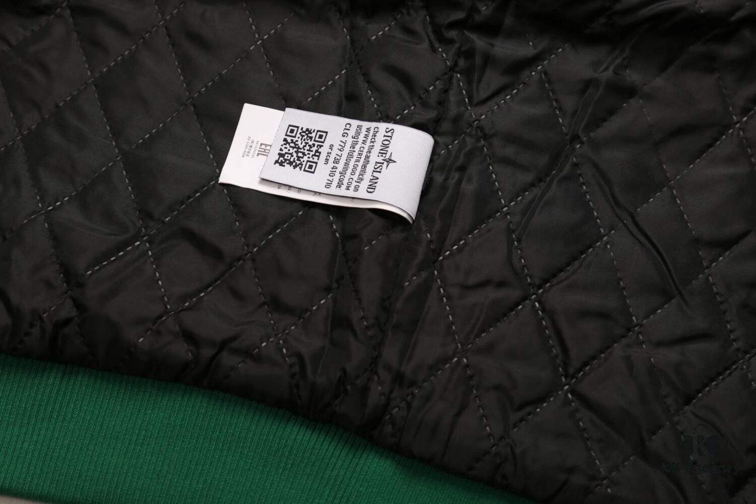 Stone Island 24FW Premium Leather-Patched Baseball Jacket with Embroidered Logo