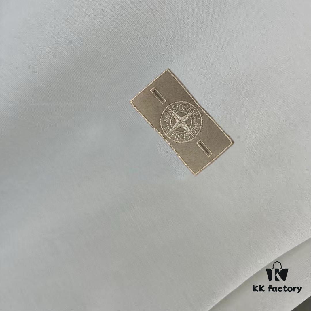 Stone Island 2025 Early Spring New Arrival Short Sleeve T-Shirt with Hand-Customized Logo on Chest