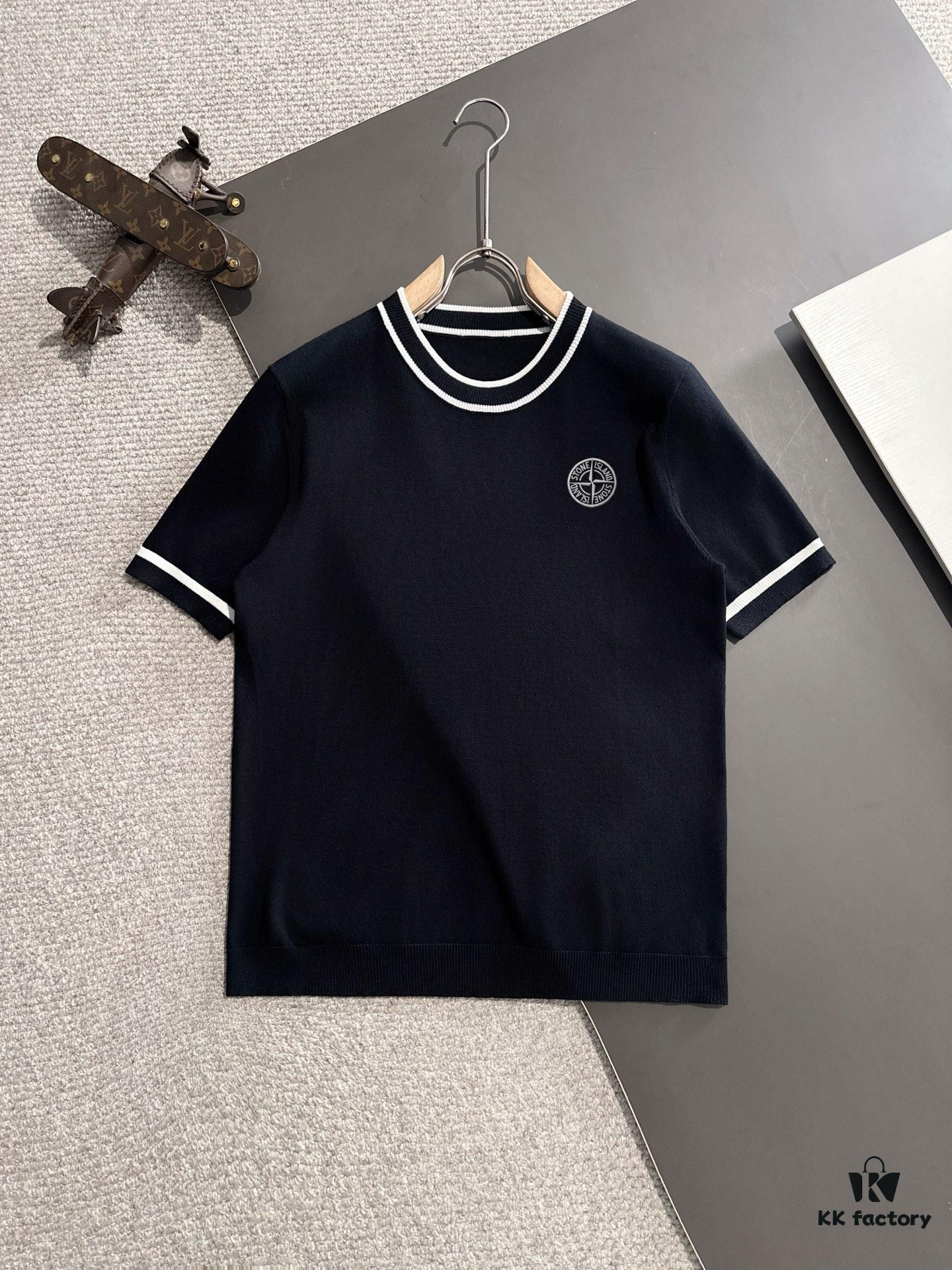 High-Quality Stone Island 2025 Spring/Summer New Men's Round-Neck Short-Sleeve T-Shirt