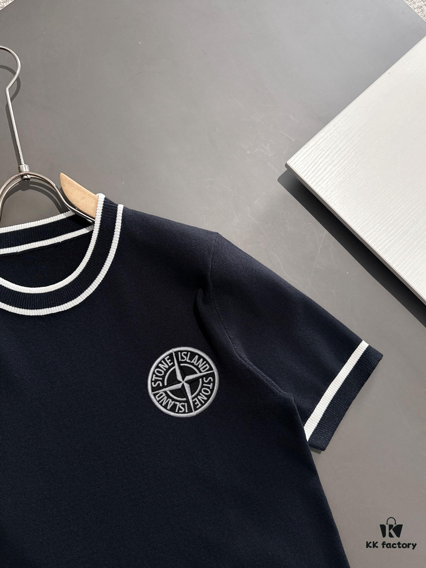 High-Quality Stone Island 2025 Spring/Summer New Men's Round-Neck Short-Sleeve T-Shirt