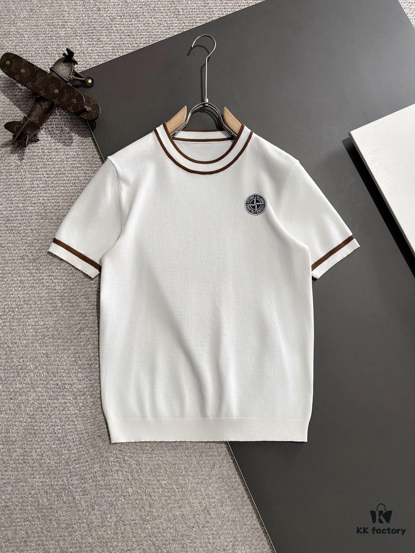 High-Quality Stone Island 2025 Spring/Summer New Men's Round Neck Short-Sleeve T-Shirt